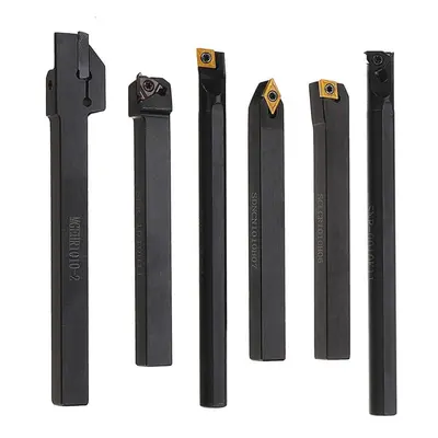 6pcs 10mm Shank Lathe Turning Tool Holder Boring Bar CNC Tools Set With Carbide Inserts And Wren