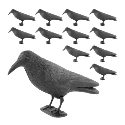 (12x Decoy Crows) KCT Crow Decoy Full Bodied Realistic Hunting Bird Scarer