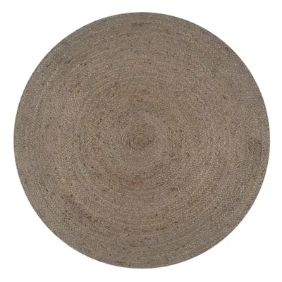 vidaXL Handmade Rug Jute Round 120cm Grey Floor Protector Carpet Decoration