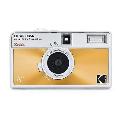 KODAK EKTAR H35N Half Frame Film Camera, 35mm, Reusable, Focus-Free, Bulb Function, Built-in Sta