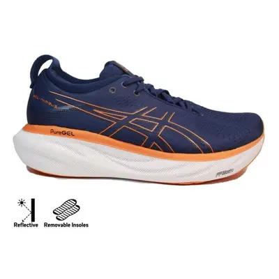 (9 (Adults')) GEL-NIMBUS | Deep Ocean/Bright Orange | Mens Running Trainers