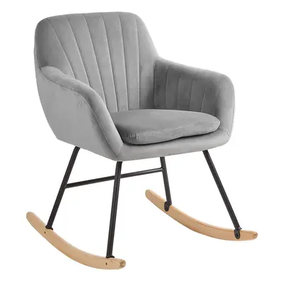 Rocking Chair LIARUM Velvet Grey