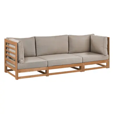 Garden Sofa Seater TRANI Modular Certified Acacia Wood Light Brown