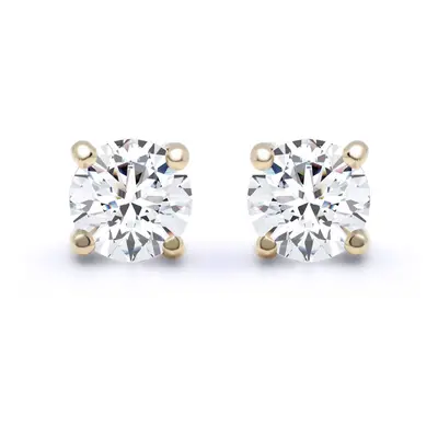 Jewelco London Solid 18ct Yellow Gold Set Round Brilliant D / VS Lab Grown 1ct Diamond Solitaire