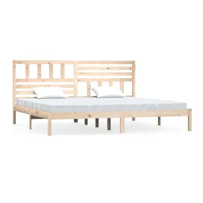 (brown, x cm) vidaXL Bed Frame Bed Base Bedstead Bedroom Mattress Foundation Solid Wood Pine