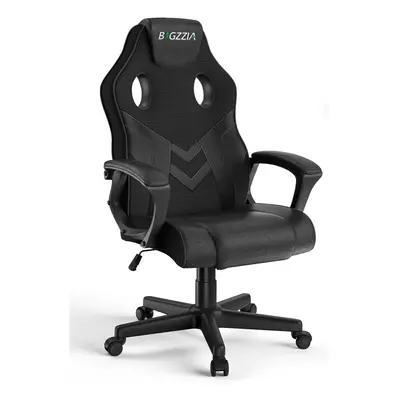 (Black) Swivel PU Leather Computer Gaming Chair