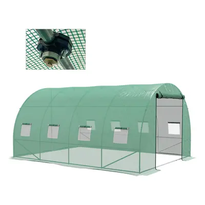 Outsunny Polytunnel Green House with Sprinkler System, Wide Door, x 3(m)