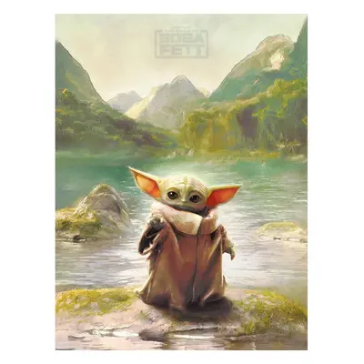 Star Wars: The Book Of Boba Fett Grogu Framed Canvas Print