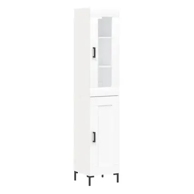 vidaXL Highboard Sideboard Cupboard Storage Cabinet White Engineered Wood