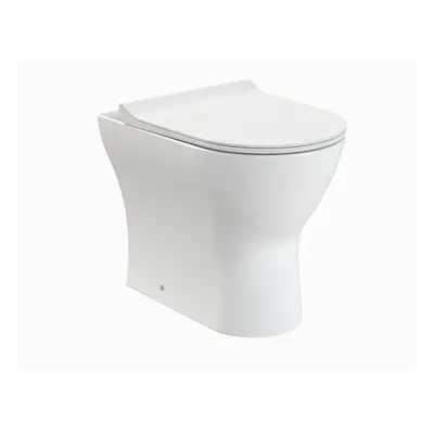 Rimless Back to Wall Toilet Pan & Soft Close Sandwich Seat