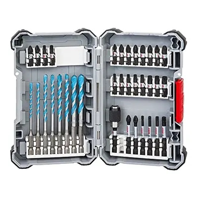 Bosch Professional pieces MultiConstruction Drill Bit & Impact Control Screwdriver Bit Set (Pick