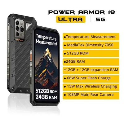 Ulefone Power Armor Ultra (12+12)GB+512GB 5G Rugged Phone 9600mAh Global Dual SIM