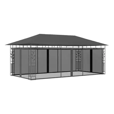 vidaXL Gazebo with Mosquito Net 6x3x2.73m Anthracite Outdoor Canopy Sunshade