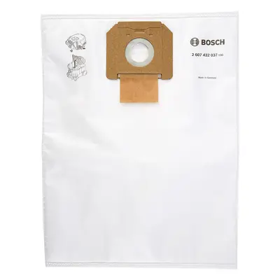 Bosch Professional Fleece Dust Extractor Bags (5 Bags, for GAS 35, in Plastic Pouch), White