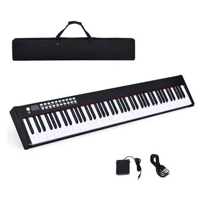 88-Key Digital Piano Portable Electronic Keyboard w/Bluetooth & Padel