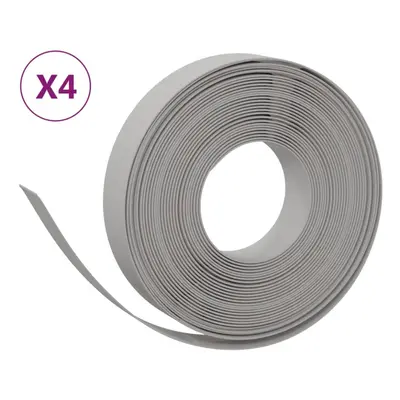 (grey, x 0.1 m) vidaXL Garden Edging Patio Lawn Edging Garden Border Rolls pcs Polyethylene