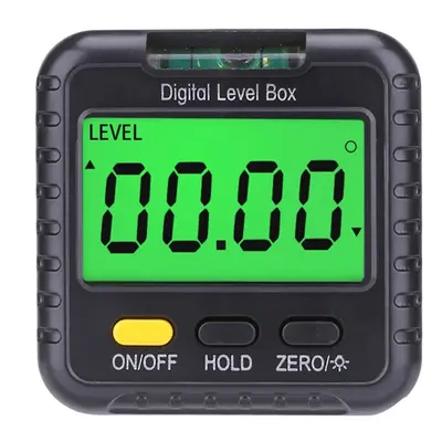 (With Spirit Bubble) Degree Mini Digital Protractor Inclinometer Electronic Level Ruler Angle Ba