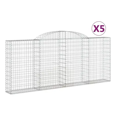 (300 x x 120/140 cm/ pcs) vidaXL Arched Gabion Basket Stone Basket Gabion Retaining Wall Galvani