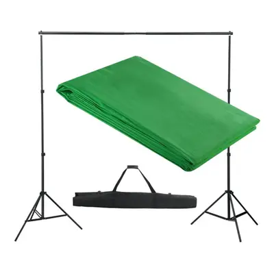 vidaXL Backdrop Support System 300x300cm Green Photography Studio Background