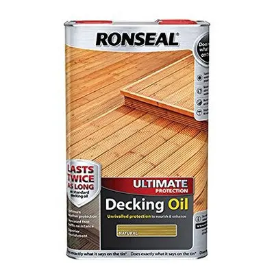 Ronseal RSLUDON5L 5L Ultimate Protection Decking Oil - Natural