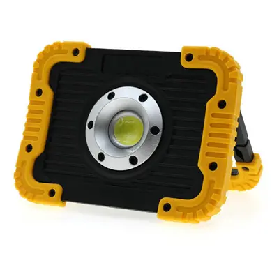 (Yellow) 10W Portable USB Rechargeable LED COB Camping Light Outdoor Flood Light for Hiking Fish