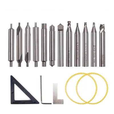 12pcs HSS Milling Cutter Drill Bit Set Locksmith Tools Vertical Spare Parts For Key Cutting Mach