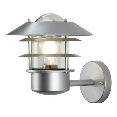 Outdoor IP44 Wall Light Sconce SS Silver LED E27 60W Bulb External d01140