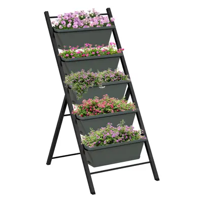 Outsunny Indoor Outdoor Vertical Raised Garden Bed with Removable Tray