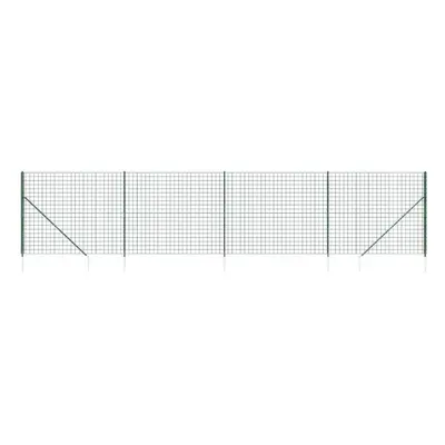 (green, x m) vidaXL Wire Mesh Fence Outdoor Garden Wire Fencing Mesh with Spike Anchors