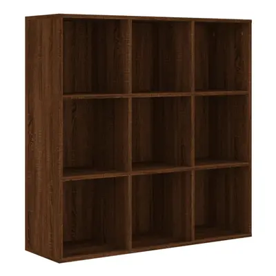 (brown oak) vidaXL Book Cabinet Highboard Storage Book Rack Bookshelf Engineered Wood