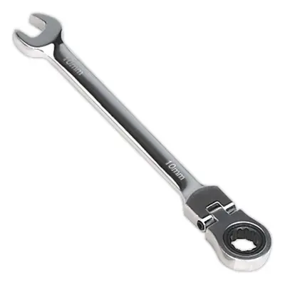 10mm Flexible Ratchet Combination Spanner - Flexible Ring Head - Chrome Vanadium