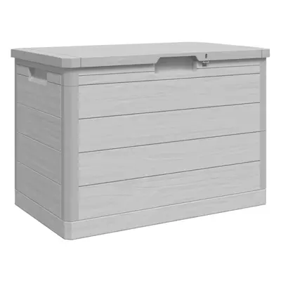 (grey) vidaXL Garden Storage Box Outdoor Cabinet Tool Chest Patio Tool Organiser