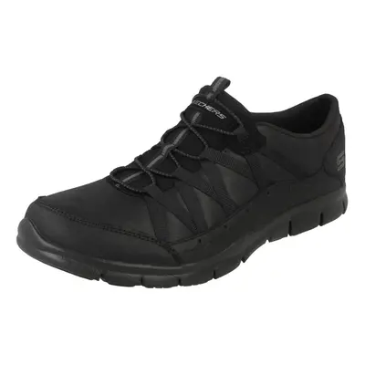 (Black, UK 4) Ladies Skechers Flex Trainers Gratis Fine Taste