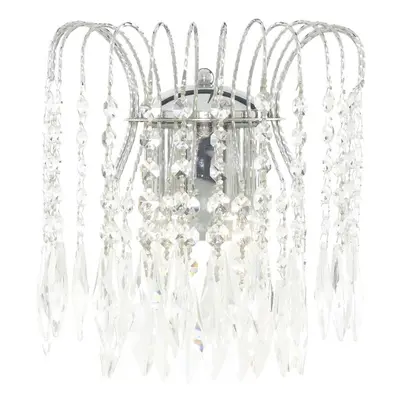 Shower Crystal Wall Light Cut Chrome Frame