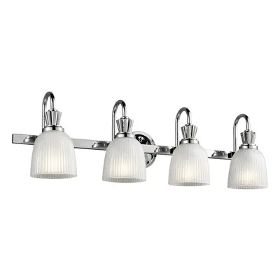 4 Bulb Wall Light Sconce Polished Chrome LED G9 3.5W Bulb