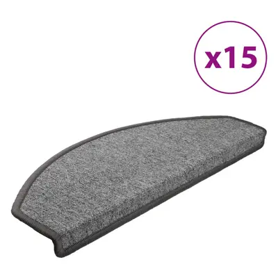 vidaXL 15x Stair Mats Dark Grey 65x24x4cm Step Carpet Tread Rug Protector