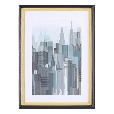 Framed Wall Print BAMAKO Rectangular x cm Urban Grey