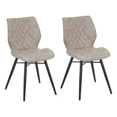 Set of Dining Chairs LISLE Beige