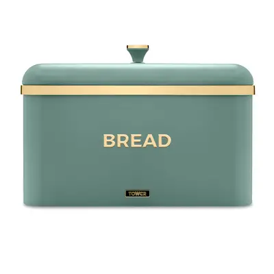 Tower T826130JDE Cavaletto Stainless Steel Bread Bin in Jade Green