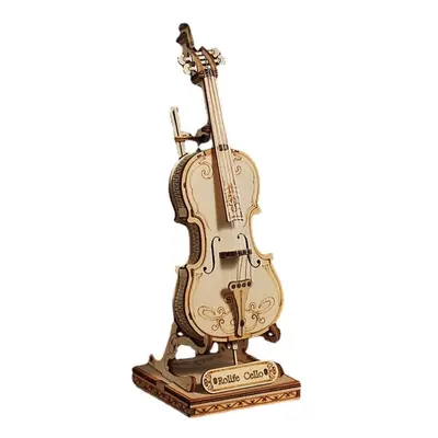 (Cello) DIY 3D Puzzle Wooden Musical Instrument Model Decompression Hand-assembled for Birthday 