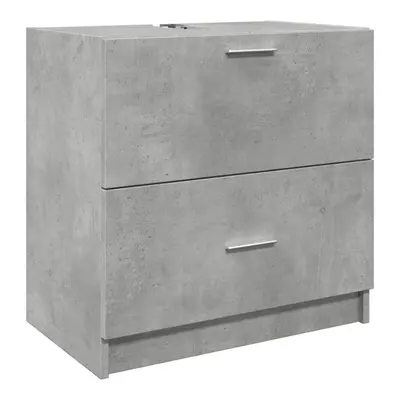 vidaXL Sink Cabinet Vanity Unit Storage Cupboard Concrete Grey Engineered Wood