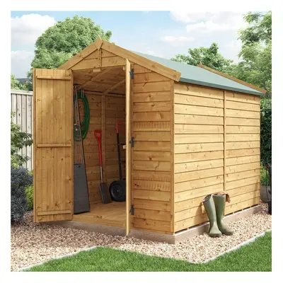 (Pressure Treated - 8x6, Windowless) BillyOh Keeper Overlap Apex Shed