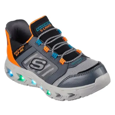 (3 UK, Charcoal/Orange) Skechers Boys Hypno-Flash 2.0 - Odelux Trainers