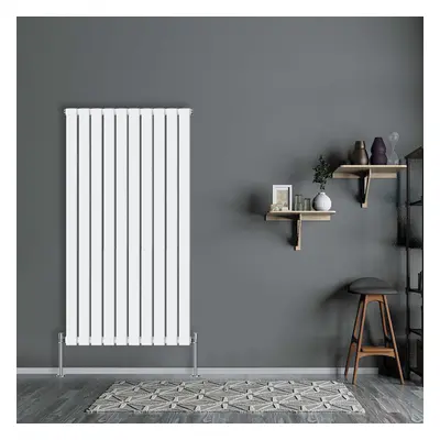 (Vertical 1600x680mm - Single) NRG Flat Panel Designer Bathroom Central Heating Radiator Gloss W