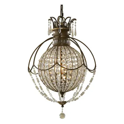 3 Bulb Chandelier LIght Oxidized Bronze British Bronze LED E14 60W