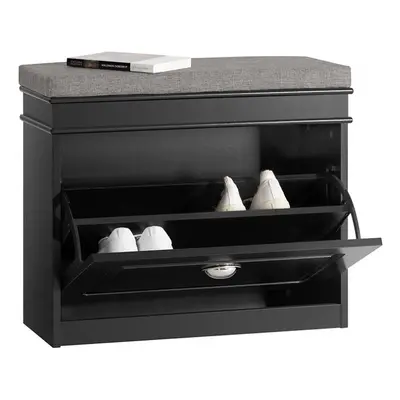 SoBuy FSR82-K-SCH, Hallway Shoe Bench Shoe Rack Shoe Cabinet , Black