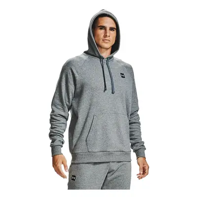 (L, Pitch Grey Light Heather) Under Armour Mens Rival Cotton Blend Raglan Lightweight Fleece Hoo