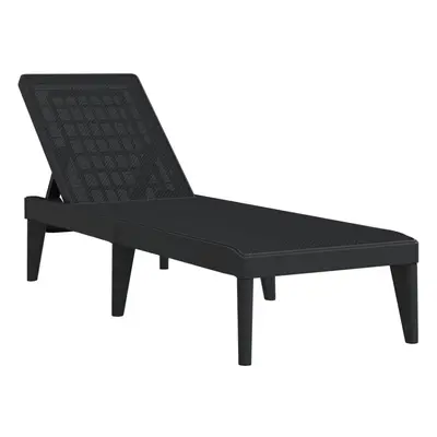 (without cushions) vidaXL Sun Lounger Daybed Garden Lounger Chaise Lounge Bed Outdoor Sun Bed PP