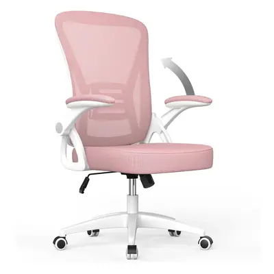 (Pink, Without Headrest) Ergonomic Office Chair With Adjustable Headrest