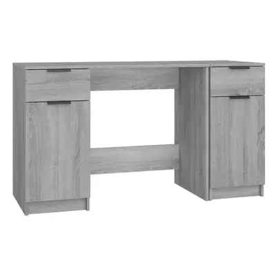 (Grey sonoma) vidaXL Desk with Side Cabinet Engineered Wood Standing Desk Multi Colours